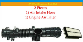 2 Pieces Engine Air Intake Hose & Air Filter Fit:Honda Odyssey 1999-2001 V6 3.5L