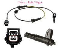 2 x ABS Wheel Speed Sensor & Connectors Front L/R Fits Nissan Murano 2015-2024