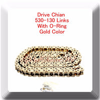 With O-Ring  Heavy Duty Drive Chain Gold Color Pitch 530x130 Links For Motocycle