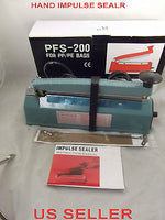 8" PFS-200 Hand Impulse Sealer + 6 Heating Element +6 PTFI Sheet