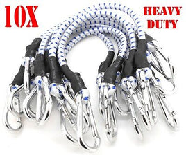 10PC 18" Heavy Duty Bungee Cords 18 inch CAL-HAWK BRAND Thick Tie Downs w/ Hooks