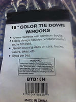 10PC 18" Heavy Duty Bungee Cords 18 inch CAL-HAWK BRAND Thick Tie Downs w/ Hooks