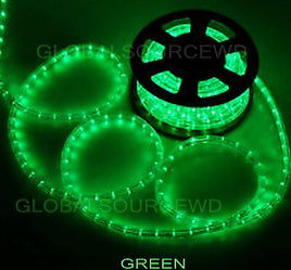 150' FEET LED Rope Lights Green Color 1/2" /13MM 1656 LEDs With Accessories
